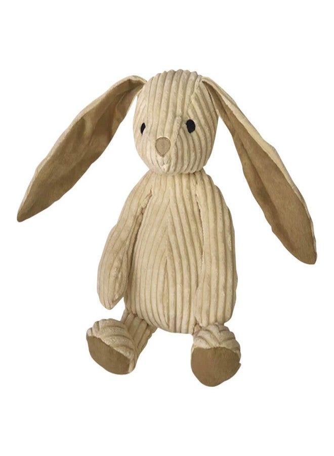 Pet Lou Petlou Soft Corduroy Rabbit Dog and Cat Toys with Multi-Squeaks and Crinkle Paper.15-Inch Creamy White Colour - Image 2